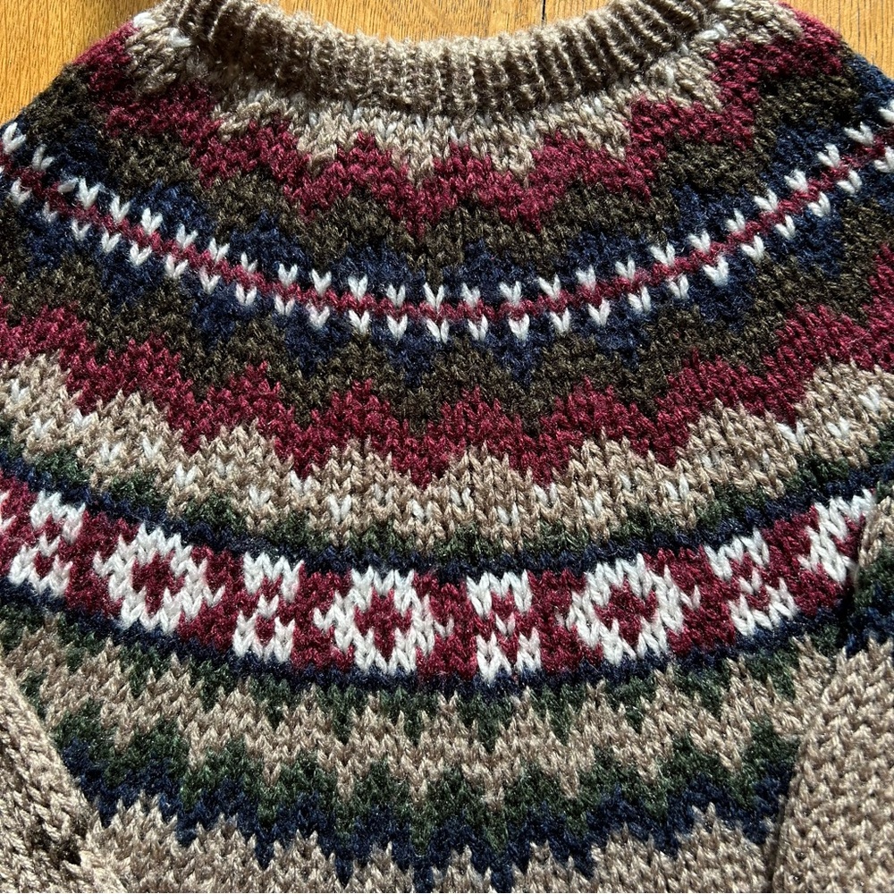 Vintage Apollo Rossi Men’s Fair Isle Sweater Size Medium Pattern Knit - Picture 6 of 8